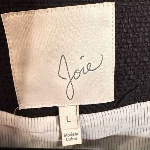 Joie Cropped Tweed Jacket Size L - Picture 3 of 4